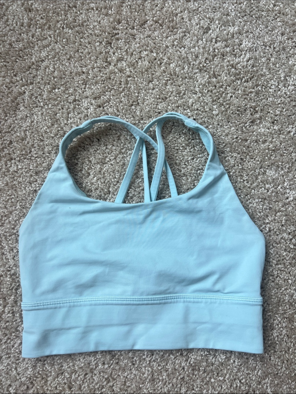 lululemon athletica Pastel Blue Strappy Sports Bra